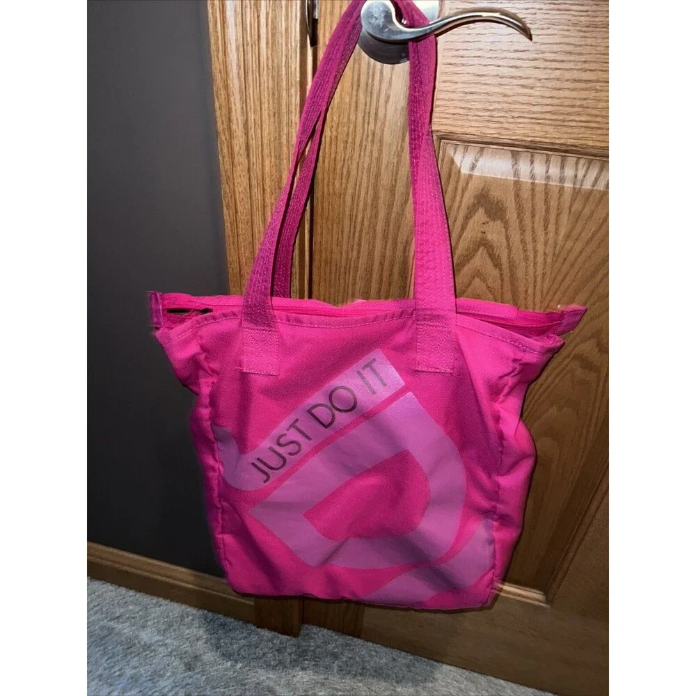 Nike JUST DO IT JDI tote bag vtg? pink 13x 15x 5 10” handle gym bag